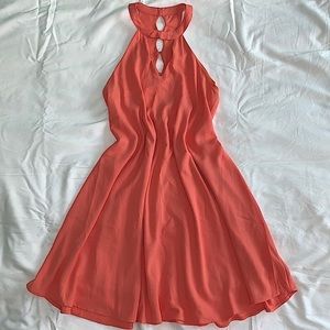 Coral Button Up Dress